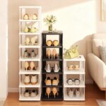 Narrow Shoe Rack Vertical Narrow Shoe Organizer