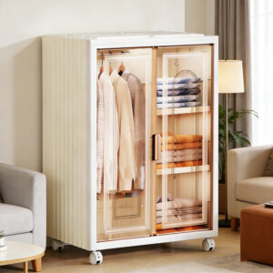 Portable Wardrobe Transparent Plastic Wardrobe