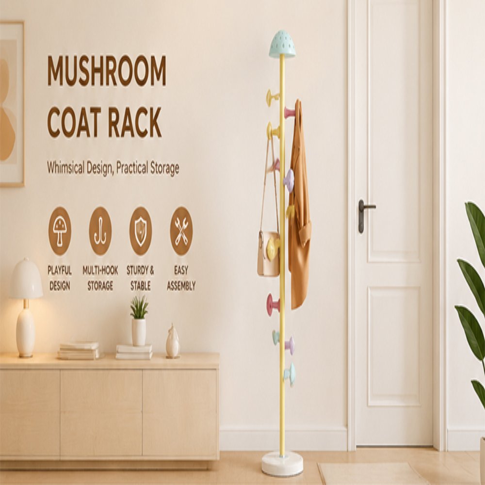 Kids' Clothes Rack Children’s Mushroom Coat Rack