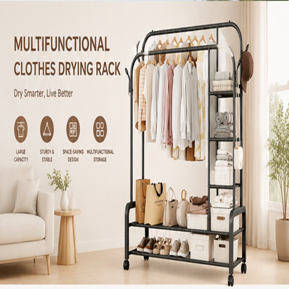 Double‑Rod Clothes Rack Double‑Rod Clothes Rack