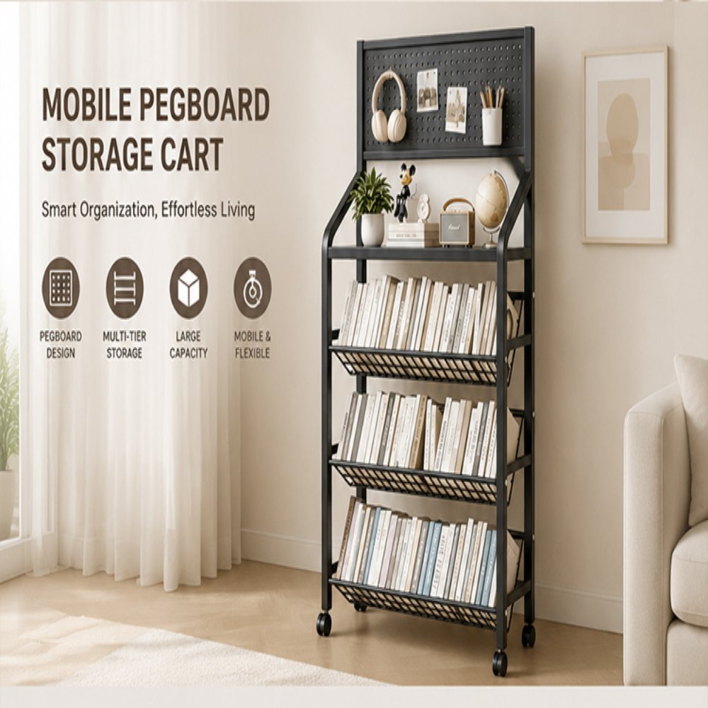 Study Storage Rack Pegboard Shelf