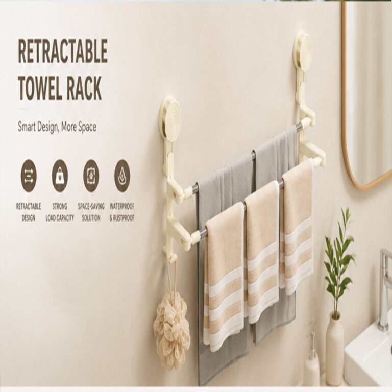 No-Drill Towel Rack Retractable Towel Rack