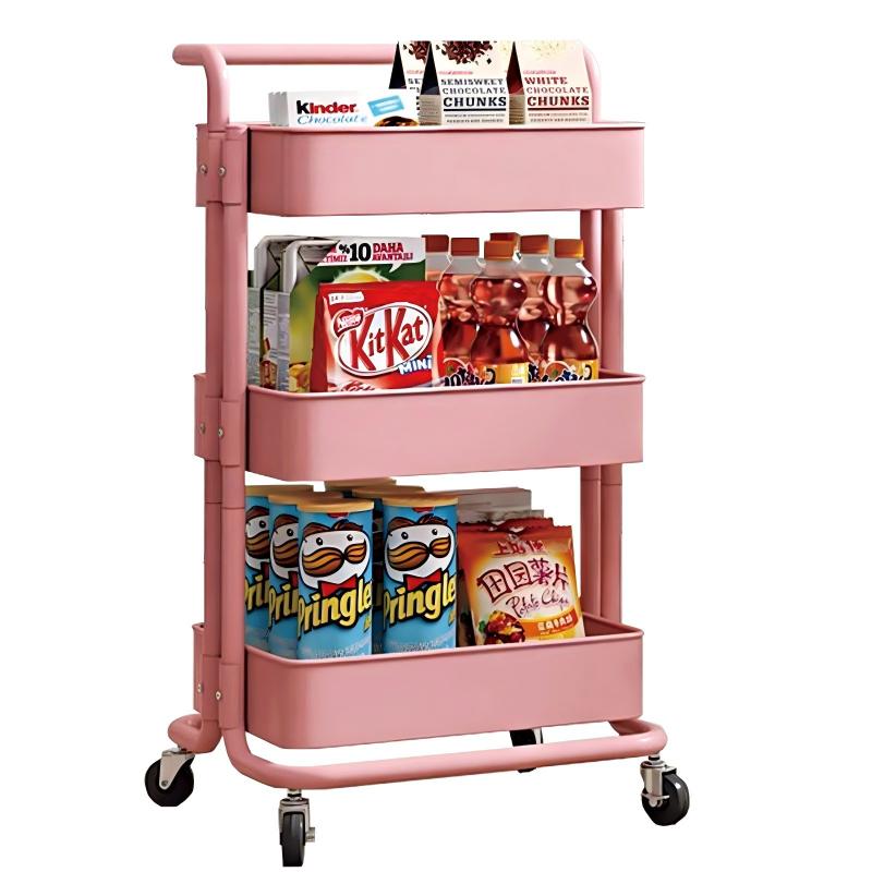 Light Luxury Trolley Utility Cart – Snack & Storage