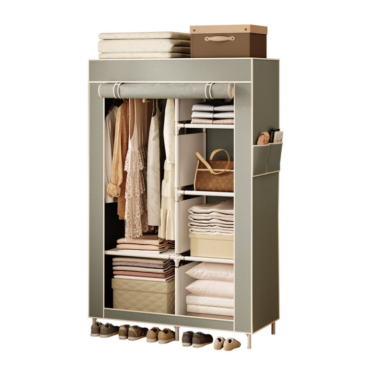 Multi‑functional Bedroom Wardrobe Fabric Wardrobe – Roller Curtain Style