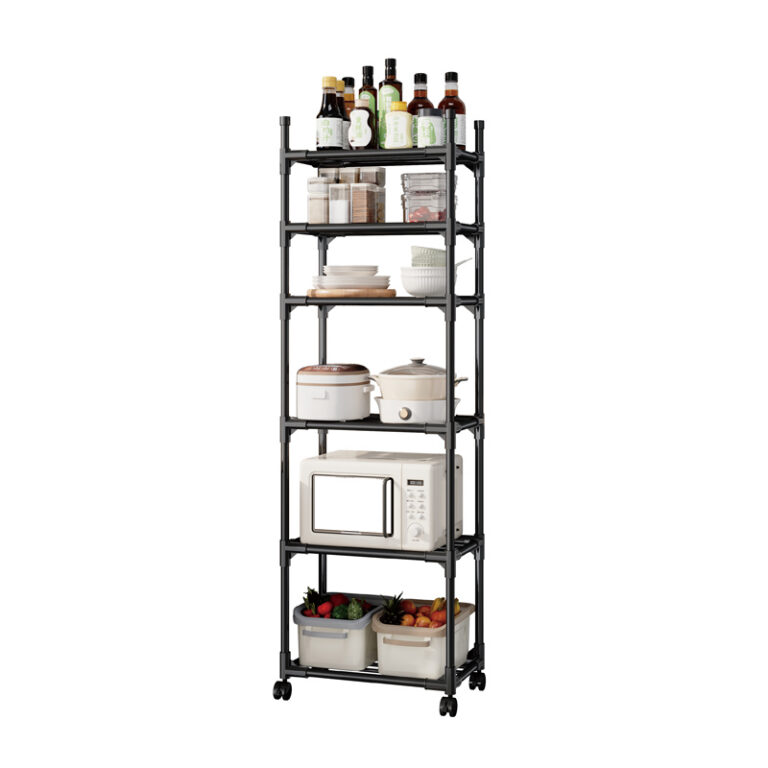 Kitchen Storage Rack Multi‑Tier Mobile Shelf
