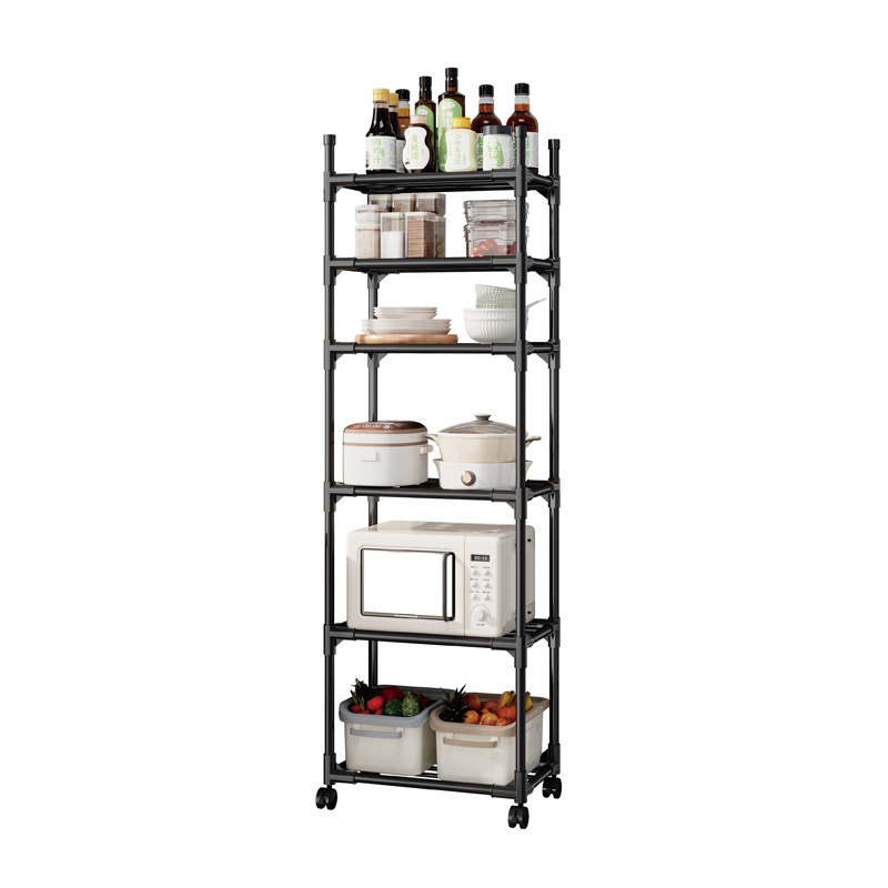Kitchen Storage Rack Multi‑Tier Mobile Shelf